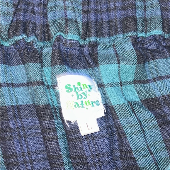 Plaid Blue and Green Women's Skirt - Picture 6 of 11